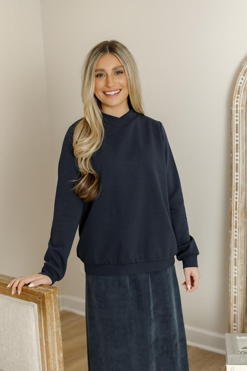 Thick V Sweater - Black